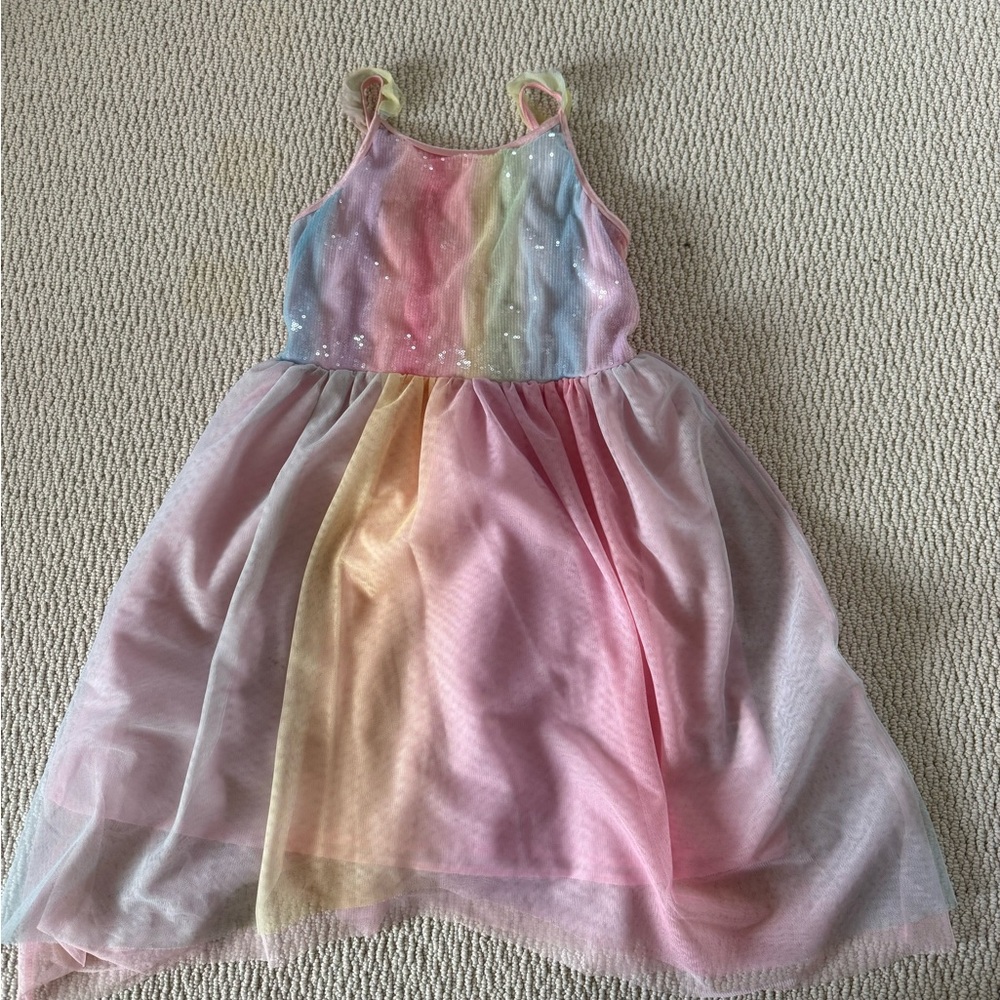 H&M Light Pink Pastel Tulle Dress with Bow Detail